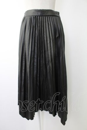 画像: axes femme / フェイクレザーイレヘムスカート M ブラック T-25-12-03-040-AX-SK-SA-ZI