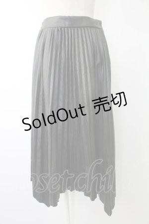 画像: axes femme / フェイクレザーイレヘムスカート M ブラック T-25-12-03-040-AX-SK-SA-ZI