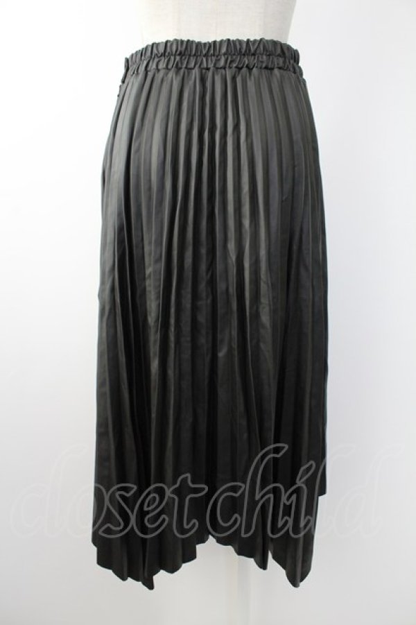 画像2: axes femme / フェイクレザーイレヘムスカート M ブラック T-25-12-03-040-AX-SK-SA-ZT (2)
