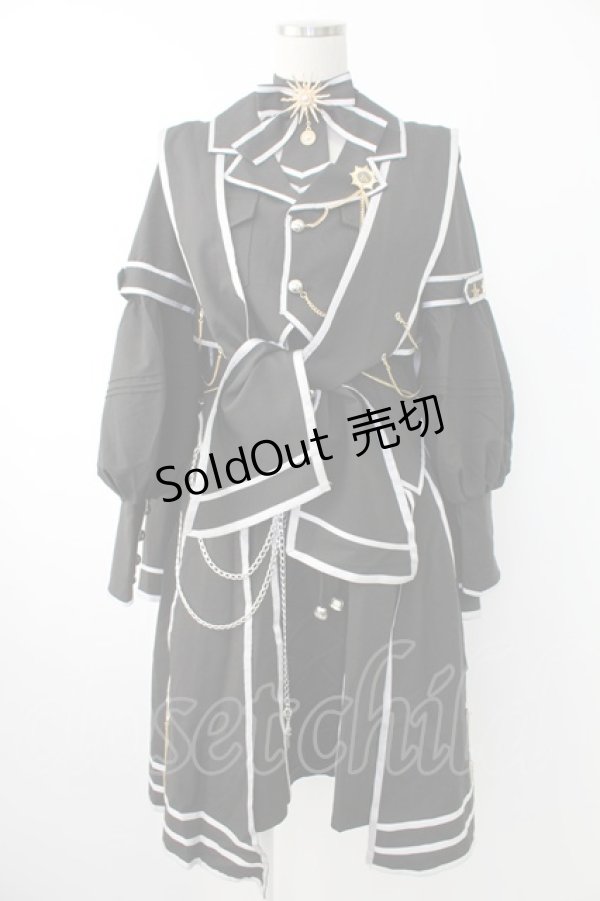 画像1: 豹了介猫 / ミリタリー風セットアップ S 黒Ｘゴールド T-25-12-03-048-LO-OP-SA-ZI (1)