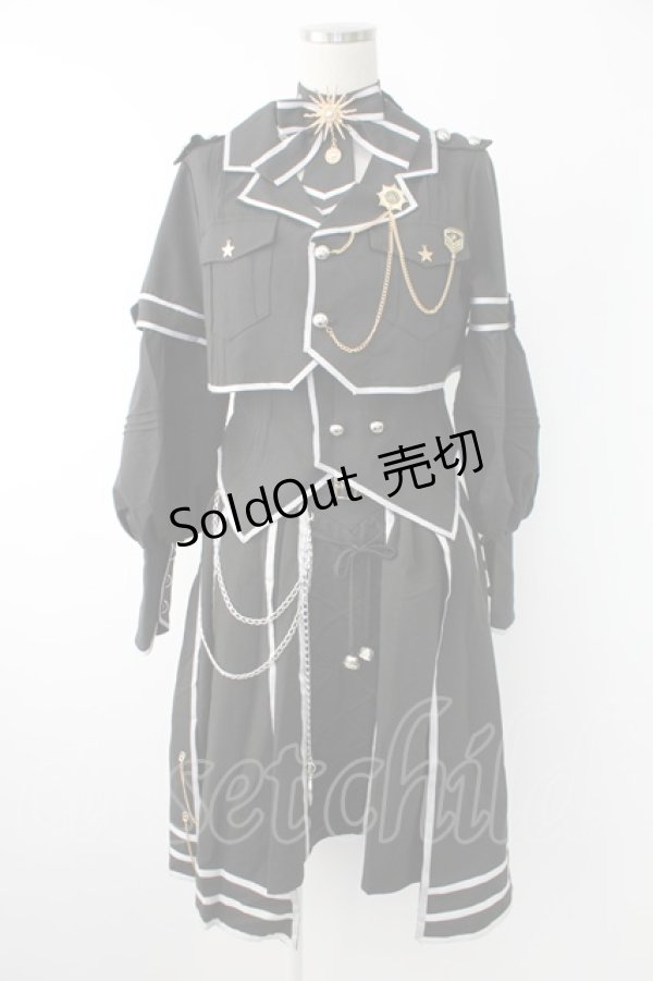 画像3: 豹了介猫 / ミリタリー風セットアップ S 黒Ｘゴールド T-25-12-03-048-LO-OP-SA-ZI (3)