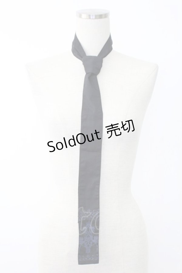 画像1: PUTUMAYO / シャンデリアプリントネクタイ　  黒Ｘパープル T-25-12-03-050-PT-ZA-SA-ZI (1)