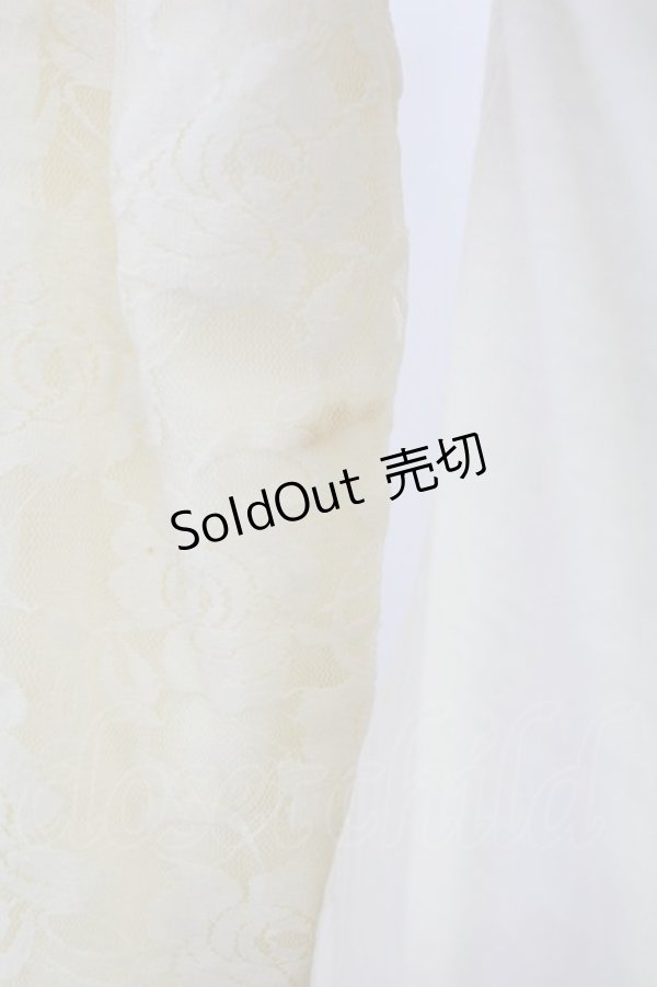 画像3: axes femme / レース切替袖ビジュー&パールカットソー M キナリ T-25-12-03-008-AX-TO-SA-ZT (3)