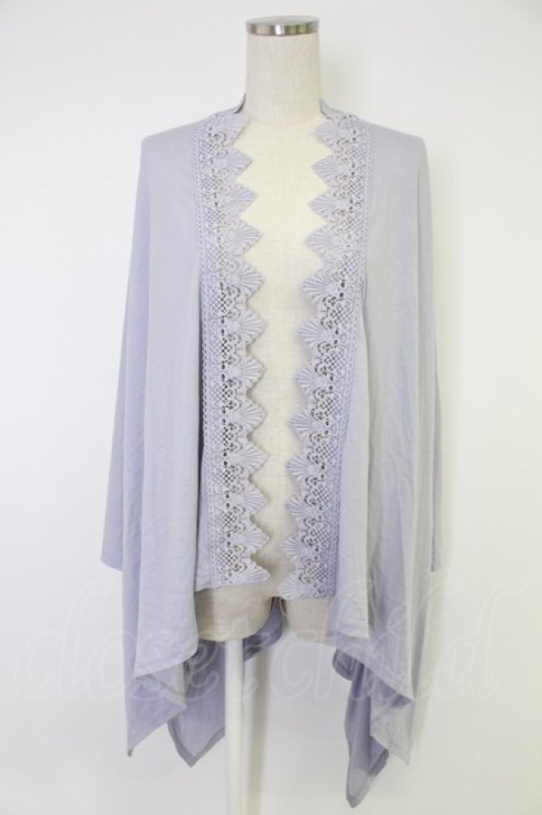 画像1: axes femme / バラ釦付UVイレヘムポンチョ  ラベンダー T-25-12-03-013-AX-TO-SA-ZT (1)