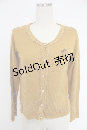 画像: axes femme / 刺繍入りHot femmeカーディガン  マスタード T-25-12-03-015-AX-TO-SA-ZI
