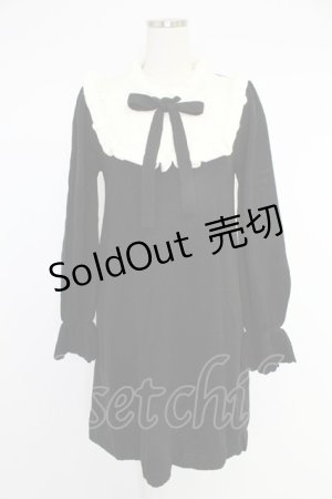 画像: axes femme / ヨーク切替ニットワンピース  ブラック T-25-12-03-023-AX-OP-SA-ZI