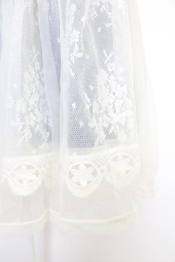 画像3: axes femme POETIQUE / レーシーミルフィーユワンピース  アイボリーＸネイビー T-25-12-03-024-AX-OP-SA-ZT (3)