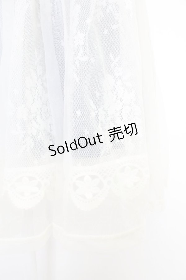 画像3: axes femme POETIQUE / レーシーミルフィーユワンピース  アイボリーＸネイビー T-25-12-03-024-AX-OP-SA-ZI (3)