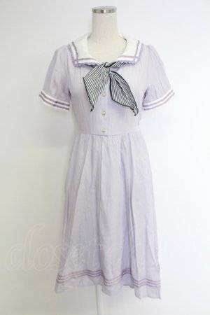 画像: axes femme POETIQUE / フィッシュテールセーラーワンピース  ラベンダー T-25-12-03-027-AX-OP-SA-ZT