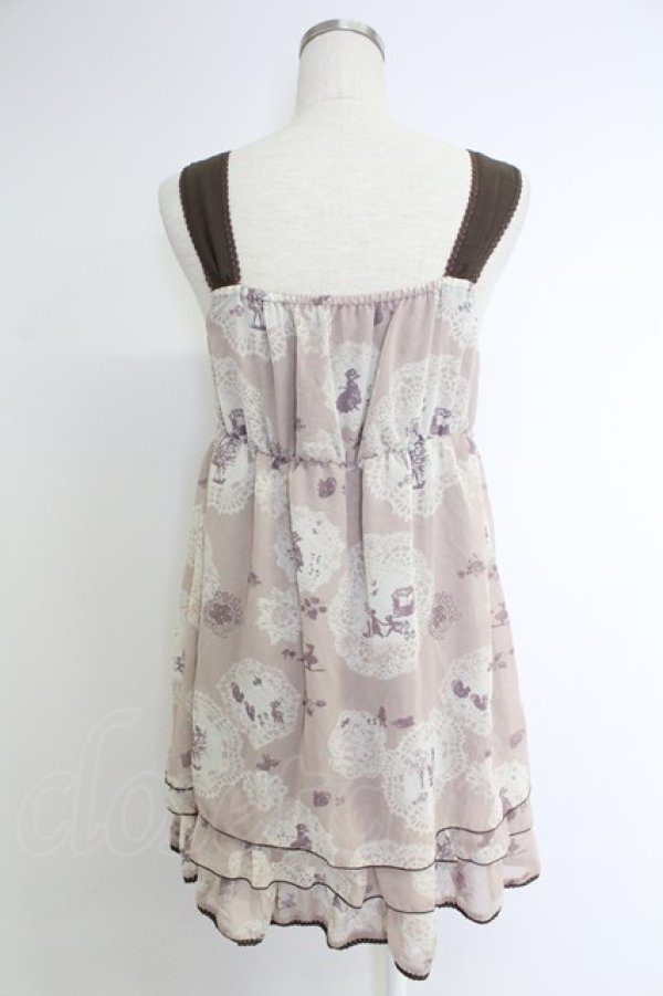 画像2: axes femme / メルヘン柄チュニック  ピンクベージュ T-25-12-03-029-AX-TO-SA-ZT (2)