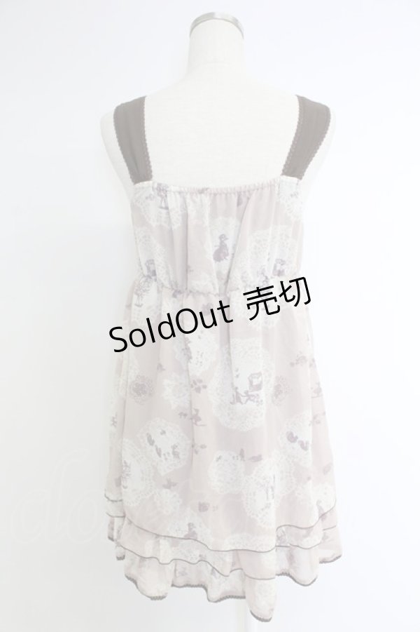 画像2: axes femme / メルヘン柄チュニック  ピンクベージュ T-25-12-03-029-AX-TO-SA-ZI (2)