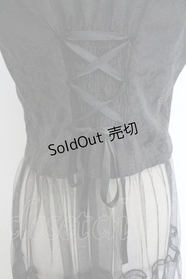 画像3: axes femme / 20th/ジャカードベスト  クロ T-25-12-03-032-AX-JA-SA-ZI (3)