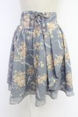 画像1: axes femme / 転写風フラワーレーススカート M ブルー T-25-12-03-034-AX-SK-SA-ZT (1)