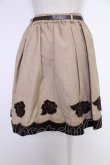 画像2: axes femme POETIQUE / 薔薇ベロア刺繍ミニスカート  ブラウン T-25-12-03-035-AX-SK-SA-ZT (2)