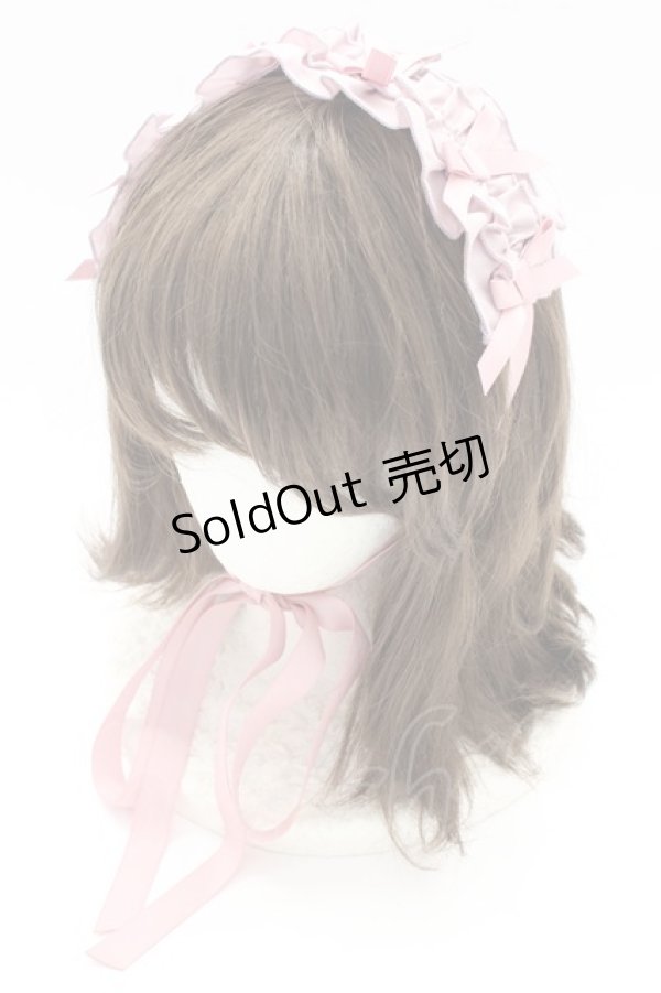 画像1: Chalmiere / フリルヘッドドレス  ピンク T-25-12-04-037-LO-AC-SA-ZT (1)