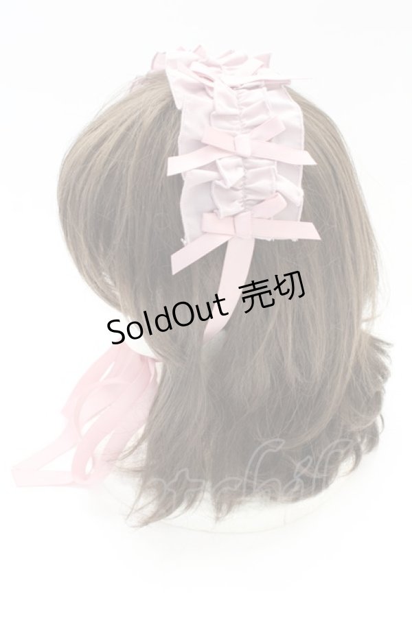 画像2: Chalmiere / フリルヘッドドレス  ピンク T-25-12-04-037-LO-AC-SA-ZT (2)