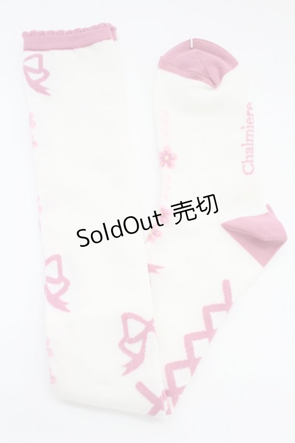 画像2: Chalmiere / フローラパールオーバーニー  ピンク T-25-12-04-006-LO-ZA-SA-ZT (2)