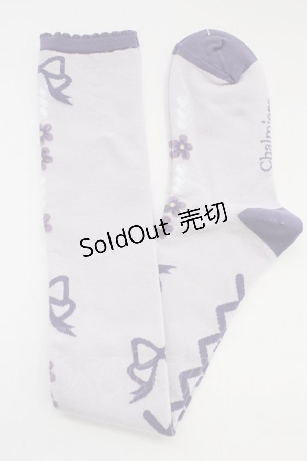 画像2: Chalmiere / フローラパールオーバーニー  ラベンダー T-25-12-04-010-LO-ZA-SA-ZT434 (2)