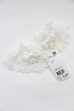 画像: axes femme kawaii / ファンシーリボンお袖留め  ホワイト T-25-12-04-013-AX-ZA-SA-ZT