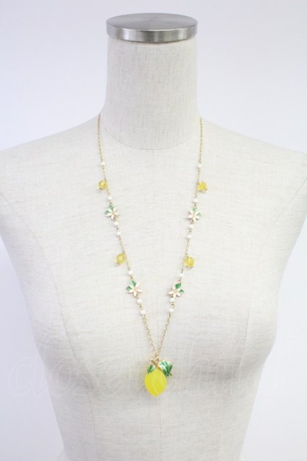 画像1: axes femme / フルーツモチーフネックレス  イエロー T-25-12-04-020-AX-AC-SA-ZT (1)