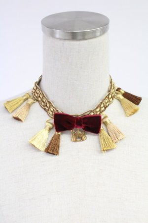 画像: axes femme / タッセルブレードチョーカー  イエロー T-25-12-04-024-AX-ZA-SA-ZT