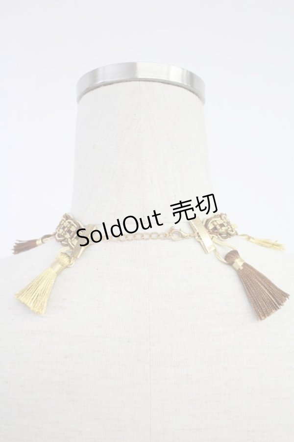 画像2: axes femme / タッセルブレードチョーカー  イエロー T-25-12-04-024-AX-ZA-SA-ZT437-F007 (2)