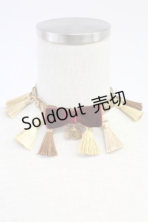 画像: axes femme / タッセルブレードチョーカー  イエロー T-25-12-04-025-AX-ZA-SA-ZT437-F007