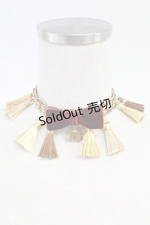 画像1: axes femme / タッセルブレードチョーカー  イエロー T-25-12-04-025-AX-ZA-SA-ZT437-F007 (1)