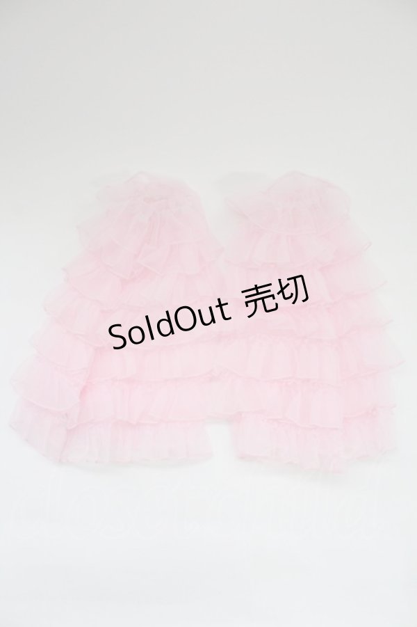 画像1: Chalmiere / シアーフリルレッグカバー  ピンク T-25-12-04-027-LO-ZA-SA-ZT (1)