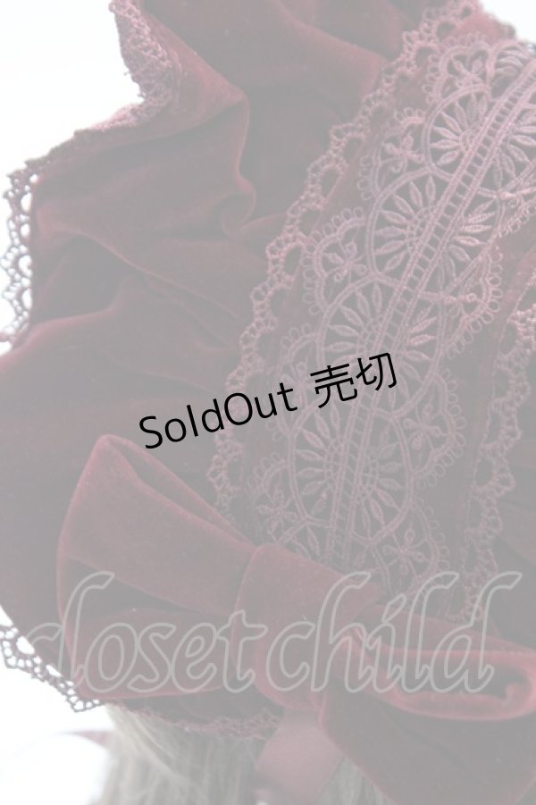 画像3: axes femme Kawaii / ベルベットドールハーフボンネット  ワイン T-25-12-04-034-AX-AC-SA-ZT422-F002 (3)