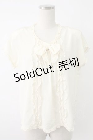 画像: INGEBORG / レース配色プルブラウス  アイボリー T-25-12-07-001-LO-TO-OW-ZT492