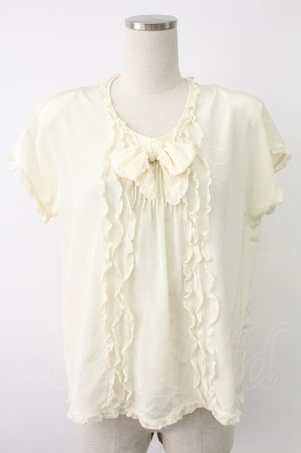 画像1: INGEBORG / レース配色プルブラウス  アイボリー T-25-12-07-001-LO-TO-OW-ZT492 (1)