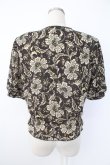 画像2: KANEKO ISAO / ペイズリー花柄ブラウス  クロ T-25-12-07-009-EL-BL-OW-ZT389 (2)