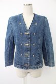 画像1: INGEBORG / ボタン配色デニムジャケット  ブルー T-25-12-07-016-LO-JA-OW-ZT474 (1)