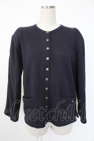 画像: GARDE CORPS WEEKEND / ワッペン使いカーディガン  ネイビー T-25-12-07-020-LO-TO-OW-ZT