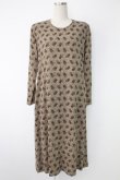 画像1: KANEKO ISAO / 花総柄ワンピース  ベージュ T-25-12-07-021-EL-OP-OW-ZT (1)