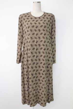 画像: KANEKO ISAO / 花総柄ワンピース  ベージュ T-25-12-07-021-EL-OP-OW-ZT