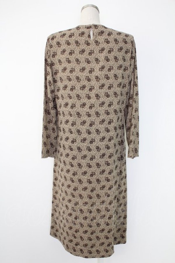 画像2: KANEKO ISAO / 花総柄ワンピース  ベージュ T-25-12-07-021-EL-OP-OW-ZT (2)