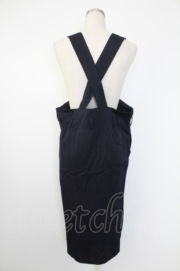 画像2: INGEBORG / 金釦サロペットスカート  ネイビー T-25-12-07-024-LO-OP-OW-ZT472 (2)