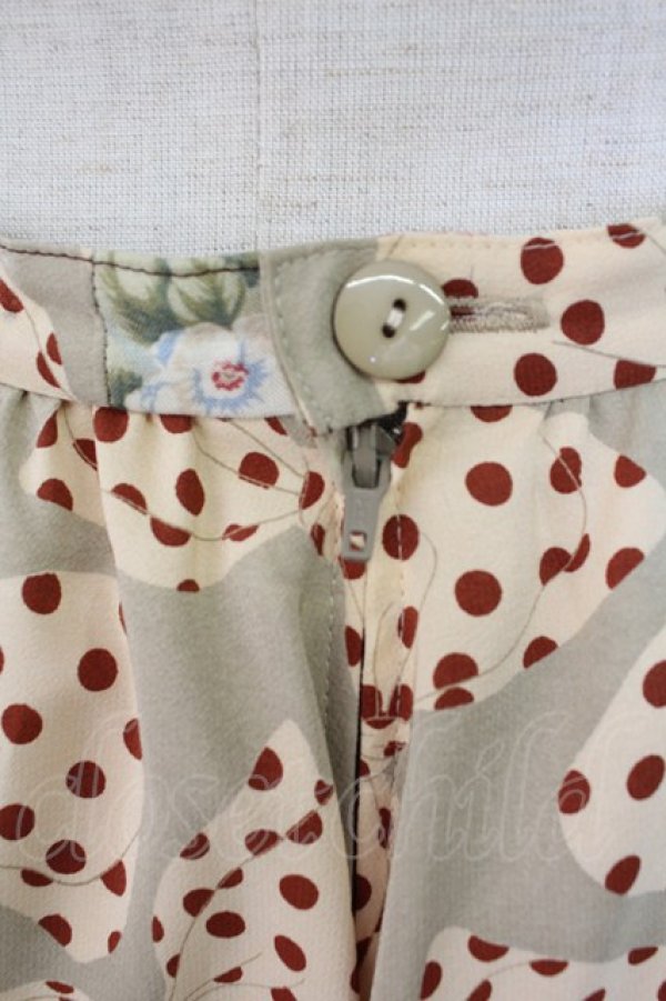 画像3: PINK HOUSE / リボン柄スカート  ベージュ T-25-12-07-026-LO-SK-OW-ZT453 (3)