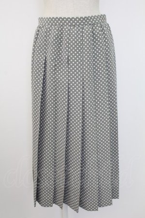 画像: INGEBORG / ドット柄プリーツスカート  グレー T-25-12-07-027-LO-SK-OW-ZT
