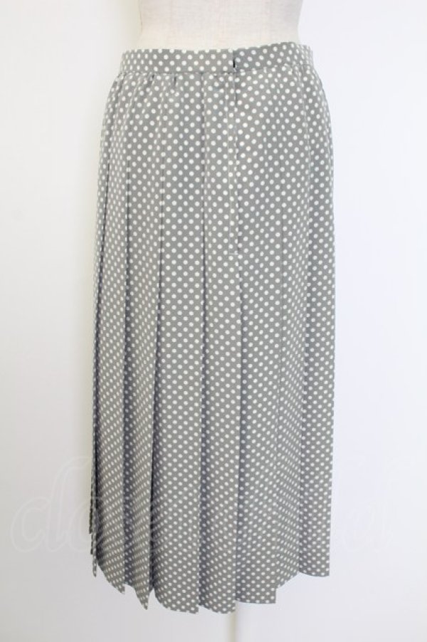 画像2: INGEBORG / ドット柄プリーツスカート  グレー T-25-12-07-027-LO-SK-OW-ZT453 (2)