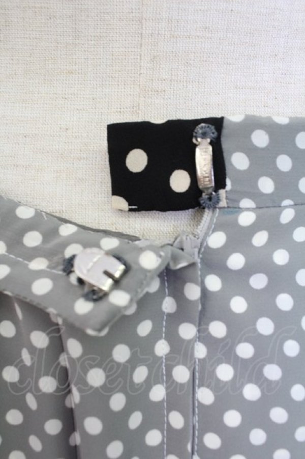 画像3: INGEBORG / ドット柄プリーツスカート  グレー T-25-12-07-027-LO-SK-OW-ZT453 (3)