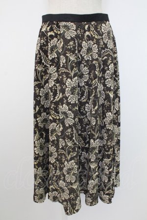 画像: KANEKO ISAO / ペイズリー花柄フレアスカート  クロ T-25-12-07-029-EL-SK-OW-ZT