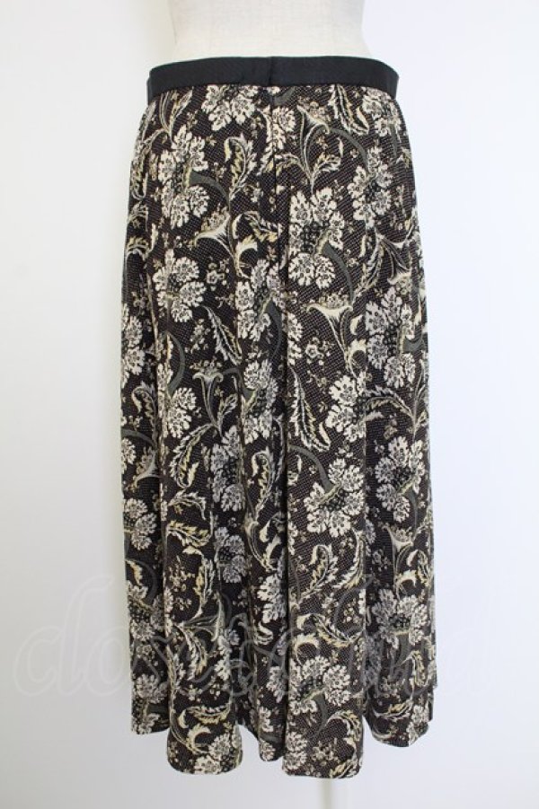 画像2: KANEKO ISAO / ペイズリー花柄フレアスカート  クロ T-25-12-07-029-EL-SK-OW-ZT402 (2)