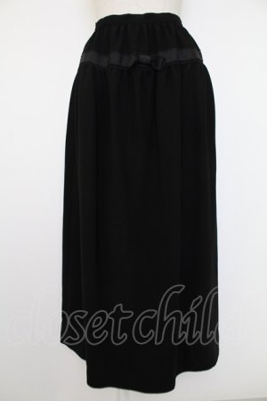 画像: KANEKO ISAO / リボンテープ使いスカート  クロ T-25-12-07-031-EL-SK-OW-ZT