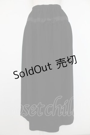 画像: KANEKO ISAO / リボンテープ使いスカート  クロ T-25-12-07-031-EL-SK-OW-ZT402