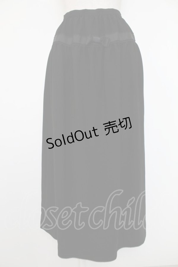 画像1: KANEKO ISAO / リボンテープ使いスカート  クロ T-25-12-07-031-EL-SK-OW-ZT402 (1)