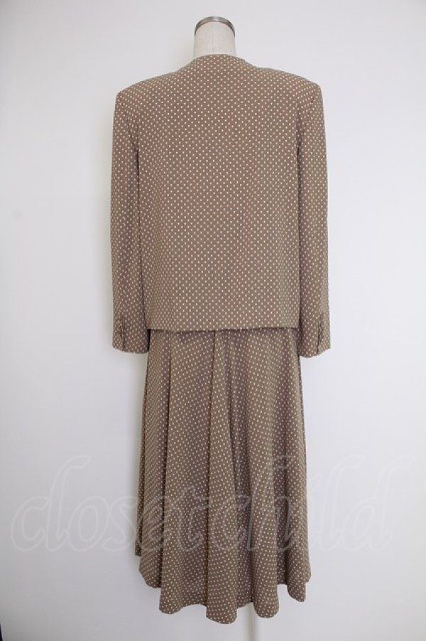 画像3: INGEBORG / リボン使いドットセットアップ  ベージュ T-25-12-07-032-LO-OP-OW-ZT402 (3)