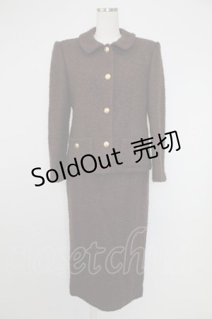 画像: INGEBORG / 金釦使いシャギーセットアップ  ブラウン T-25-12-07-033-LO-OP-OW-ZT428